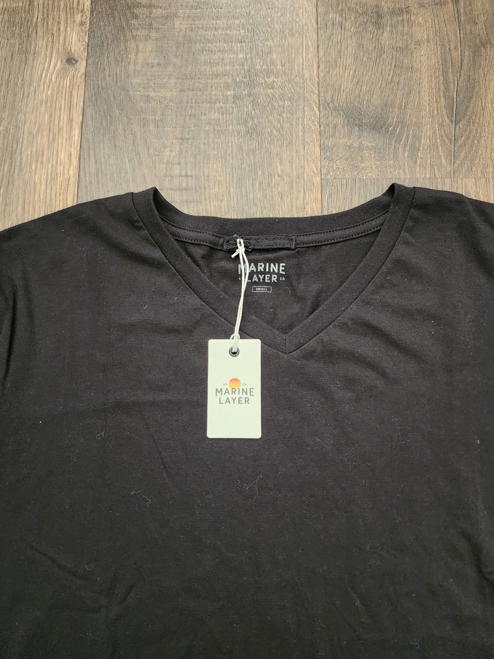 Marine Layer Black V-Neck Tee